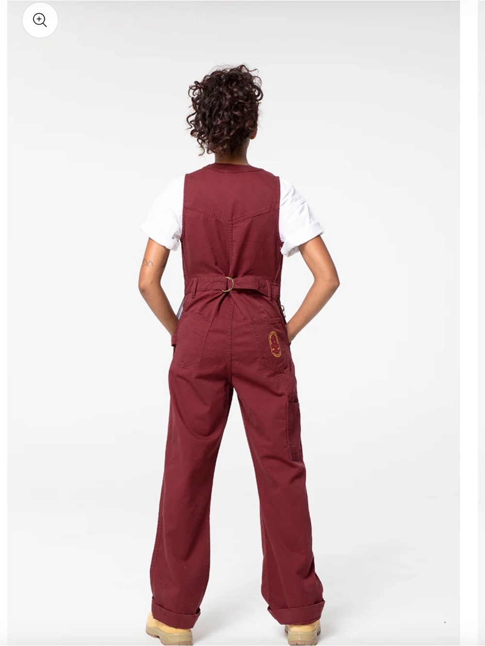 SUK Workwear Yard Suit Women's Size 10 Burgundy Zip-Front 100% Cotton Overalls - Picture 2 of 16